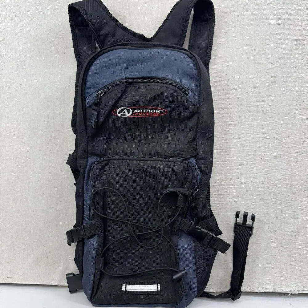 Author Industry H2O Hydration Backpack Black Blue Cycling Hiking Day Pack 18”